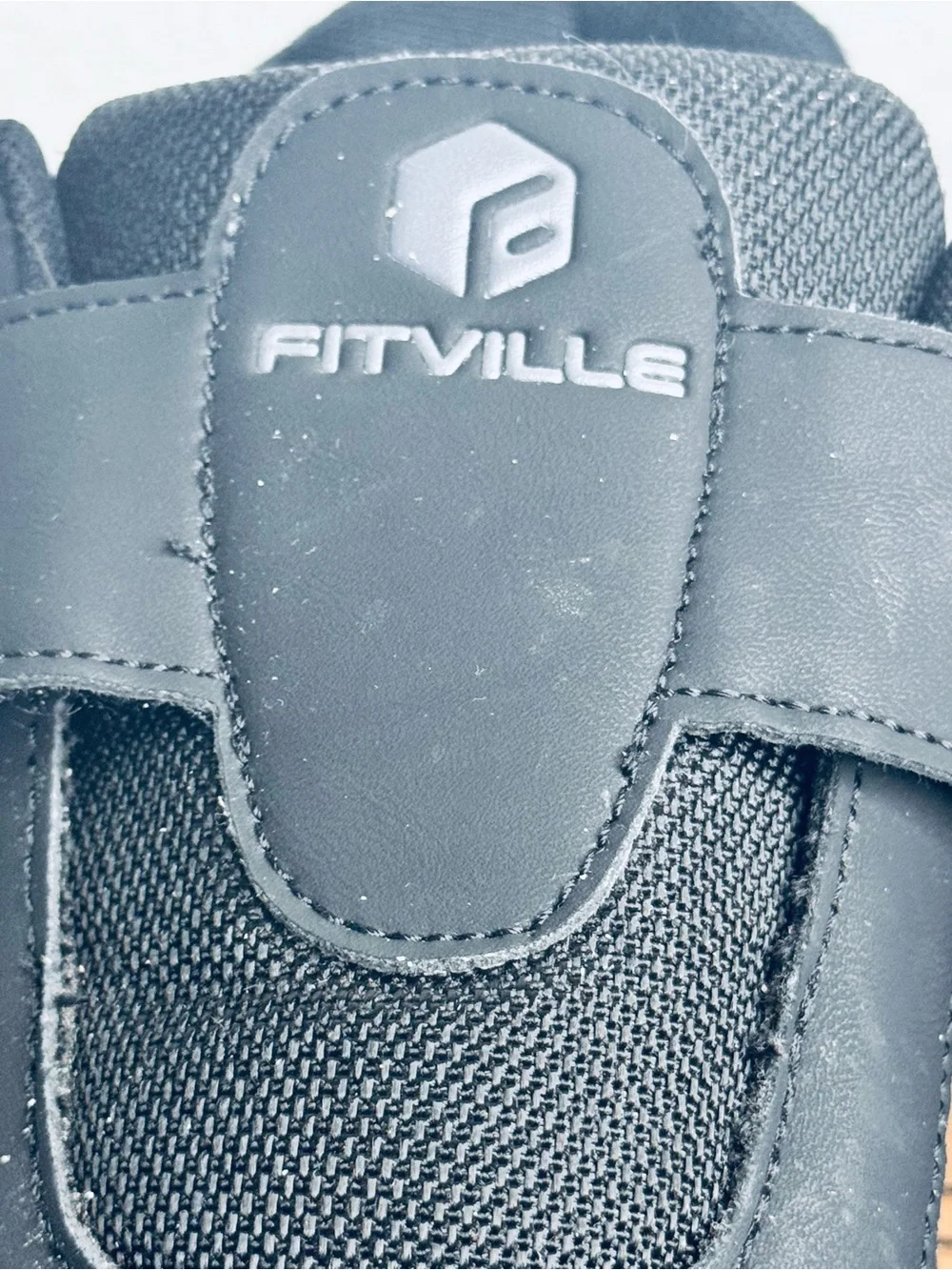 FitVille Marca Men's Black 12 Wide Sneakers Shoes Hook Loop in Box